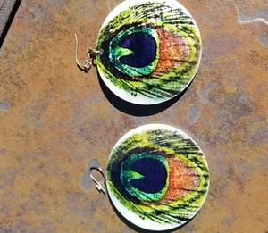 Peacock earrings